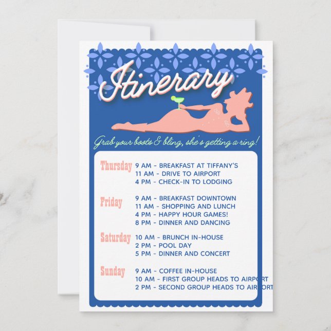 Austin Texas Bachelorette Heekend Itinéraire (Dos)