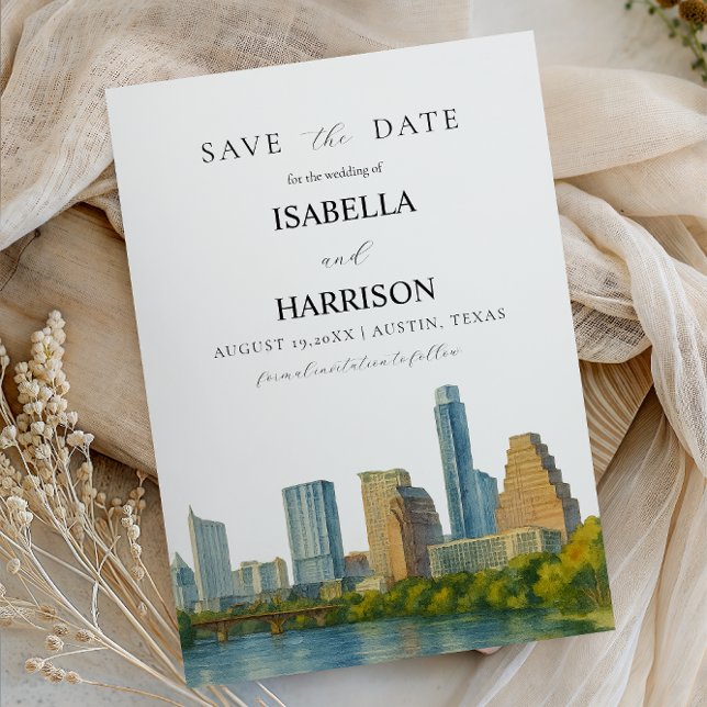 AUSTIN Texas Save the Date Template (Créateur téléchargé)
