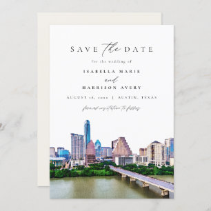 AUSTIN TEXAS Skyline Wedding Enregistrer la date