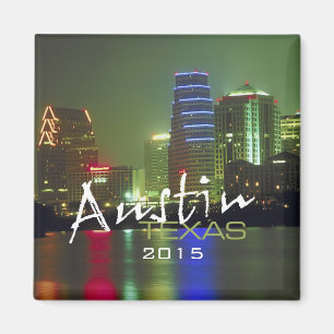 Austin Texas Souvenir Frigo Magnet Changement d'an