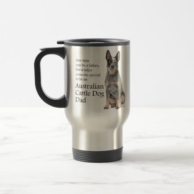 Australian Cattle Chien Papa Travel Mug (Gauche)