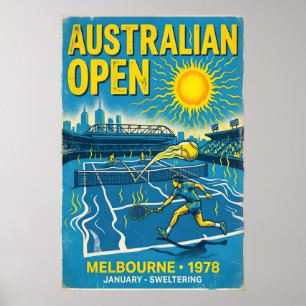 Australian Open décoration murale Affiche de tenni