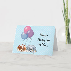 Australian Shepherd Custom Bonne Carte d'Anniversa