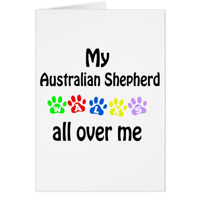 Australian Shepherd Walks Design (Devant)