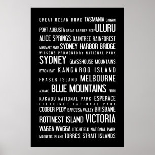 Australie - affiche typographique