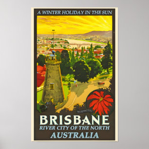 Australie Brisbane Affiche de voyage