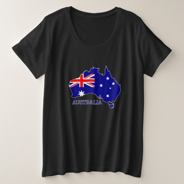 Australie Carte du drapeau Voyage (Design devant)