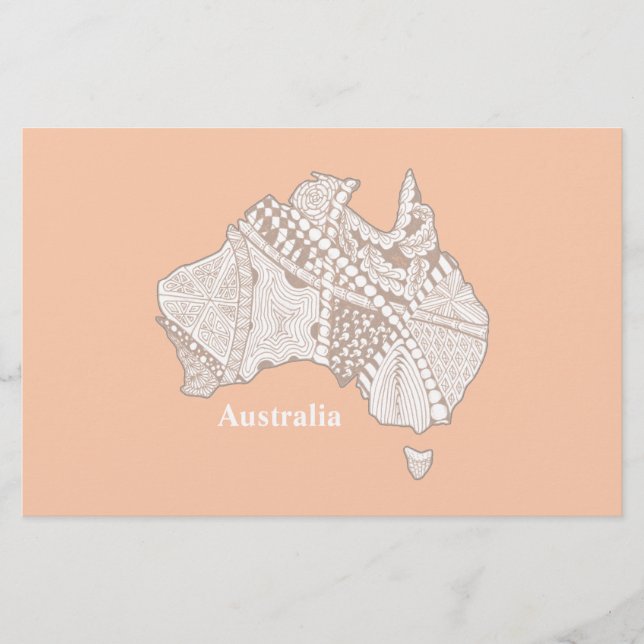 Australie Carte Souvenir Art (Devant)