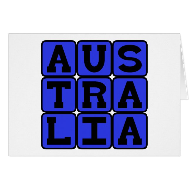 Australie, continent mondial (Devant horizontal)