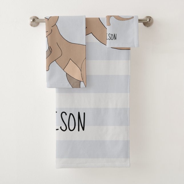 Australie Cute Kangaroo Doodle and Name Kids (En situation)