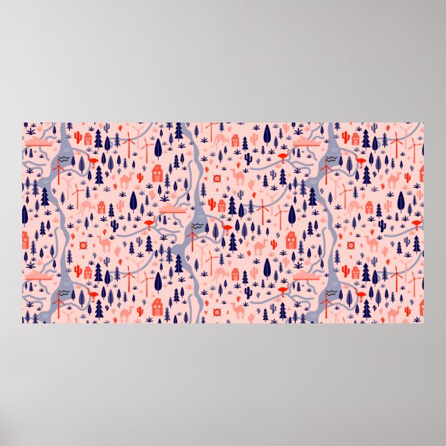 Australie design sans couture motif. Texte de déco (Devant)