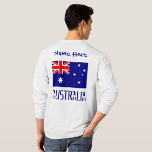 Australie Drapeau Australien Bleu T-shirt Personna