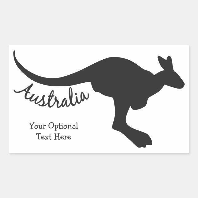 Australie Kangaroo autocollants personnalisés (Devant)