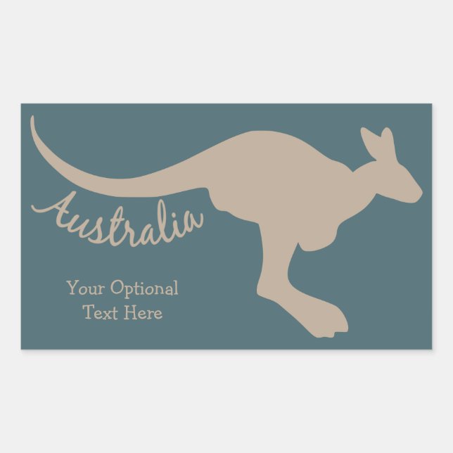 Australie Kangaroo autocollants personnalisés (Devant)
