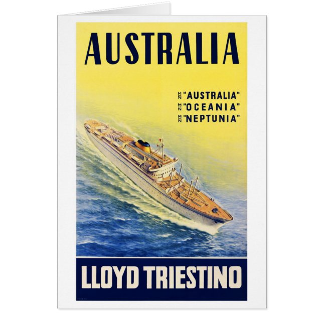 Australie Lloyd Triestino Poster vintage restauré (Devant)