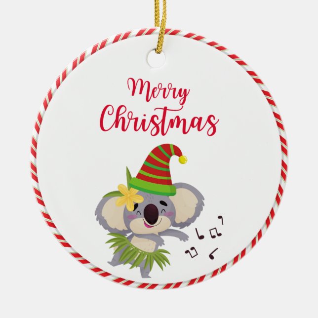 Australie Noël mignon Danser Ornement Koala (Devant)