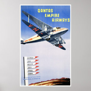 Australie Poster Vintage voyage restauré