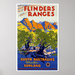 Australie Poster Vintage voyage restauré