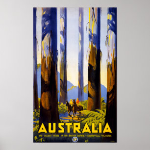 Australie Poster Vintage voyage restauré