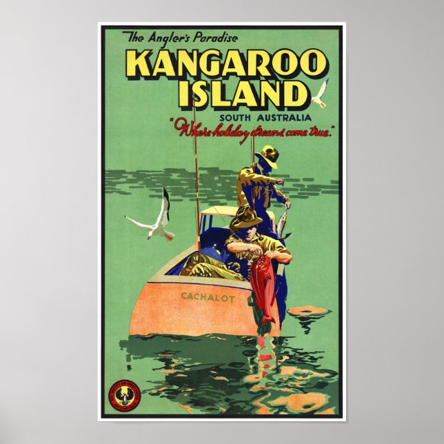 Australie Poster Vintage voyage restauré (Devant)