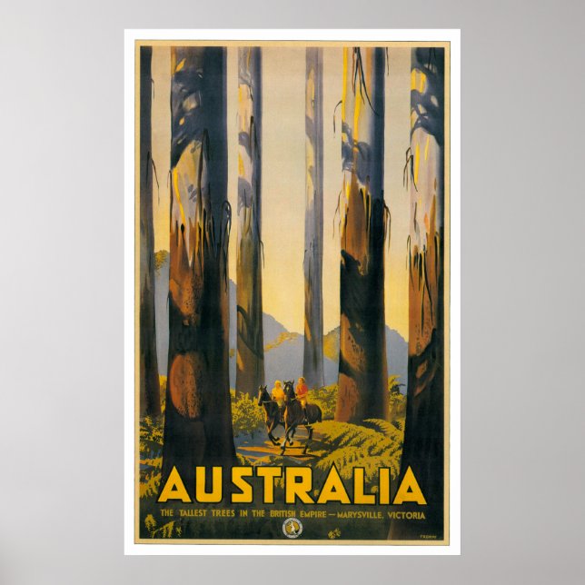 Australie Retro Travel Poster (Devant)