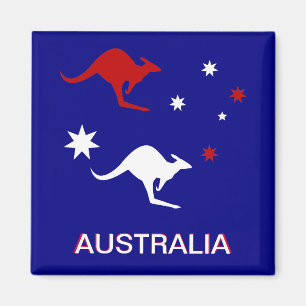 Australie Roo and Cross Frigo Magnet