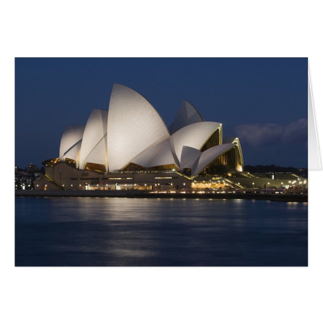 Australie, Sydney. Opéra de nuit sur (Devant horizontal)
