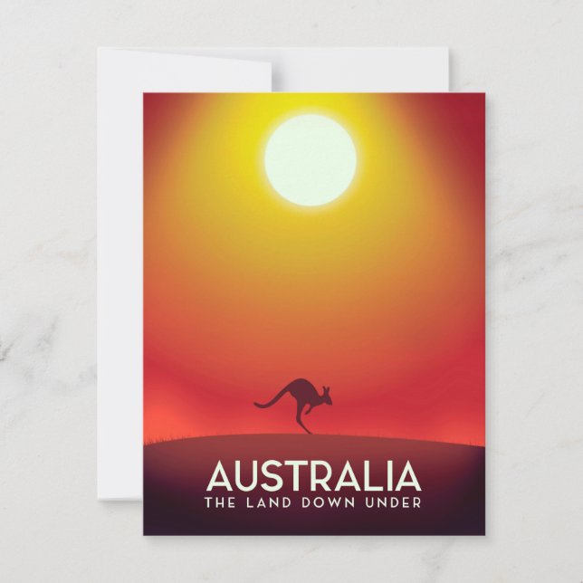 Australie "The land down under" tirage de vacances (Devant)