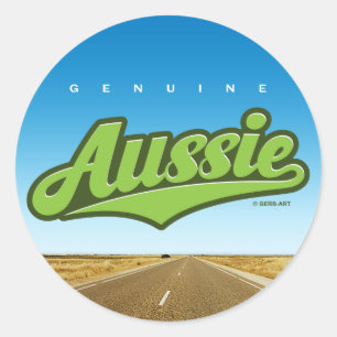 Australien véritable - autocollant (vert/à