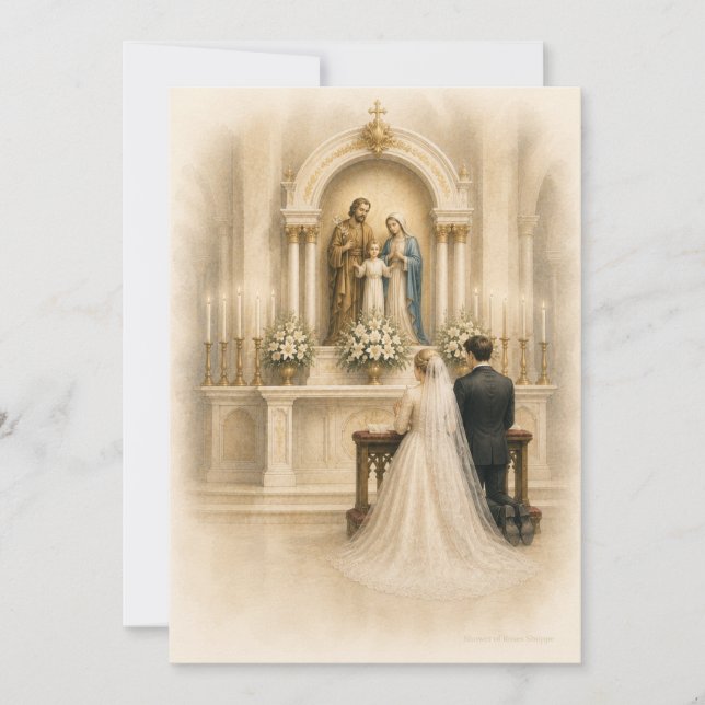 Autel de mariage catholique traditionnel mariée ma (Devant)