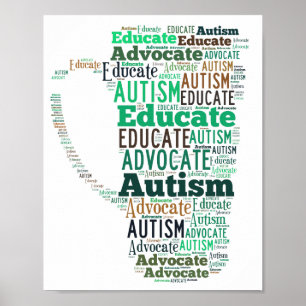 Autism Advocate Educate Poster GoTeamKate