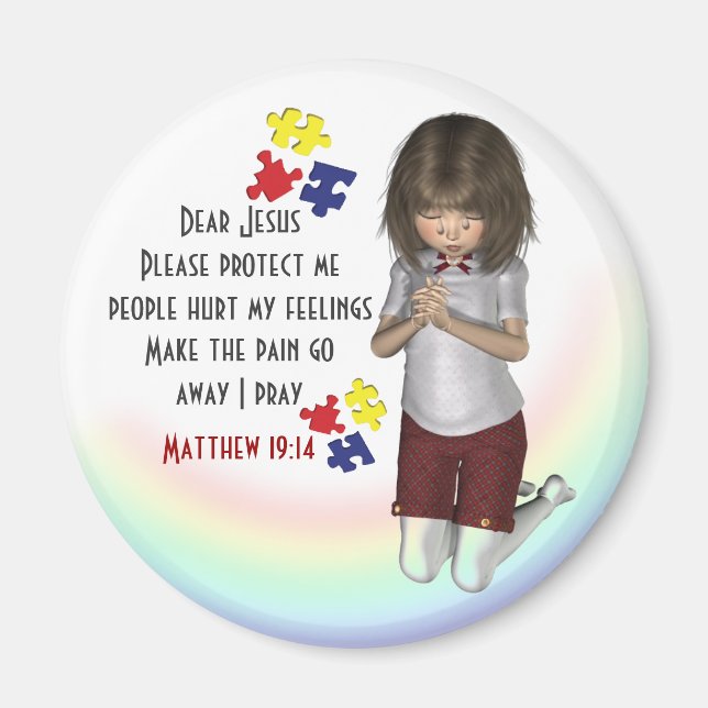 Autism Awareness  Feelings Magnet (Devant)