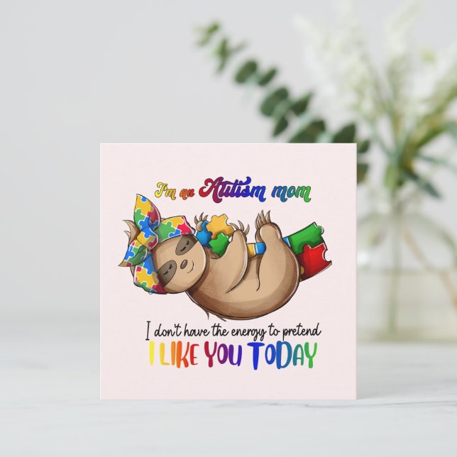 Autism Mom - Sloth (Debout devant)