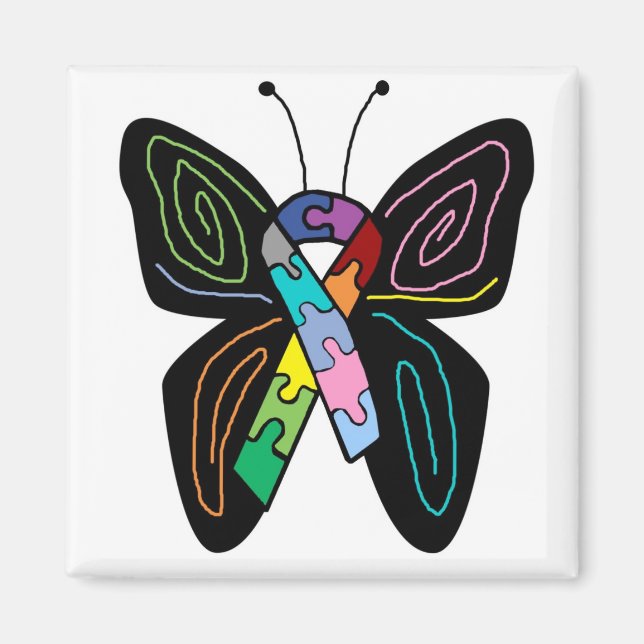 Autism Papillon aimant (Devant)