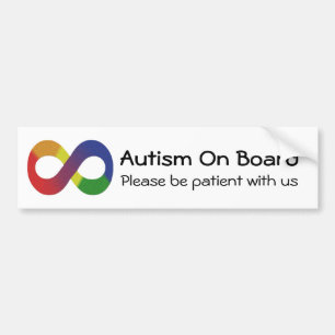 Autisme à bord Sticker pare-chocs - Symbole d'inf