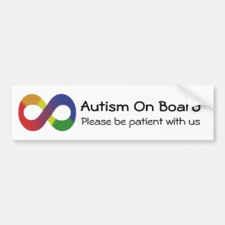 Autisme à bord Sticker pare-chocs - Symbole d'infi