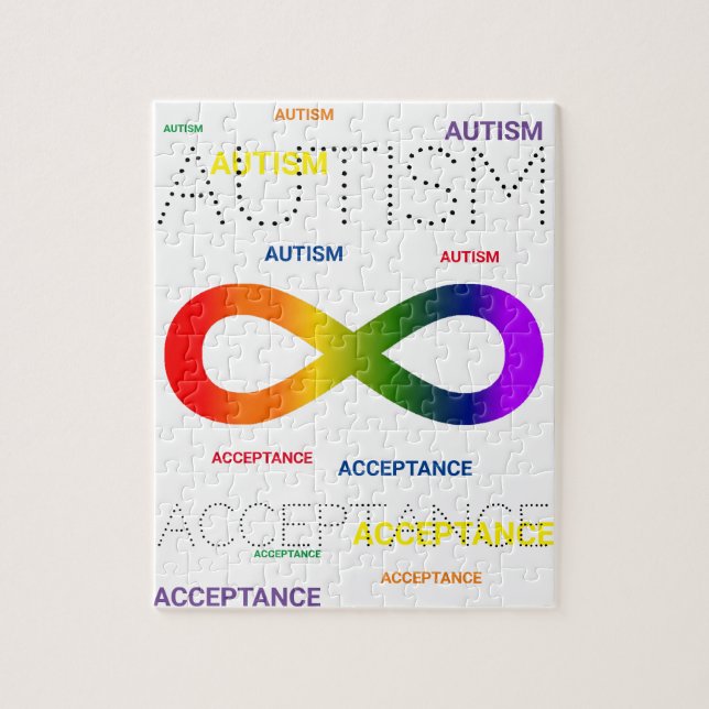 Autisme Acceptation infini points Puzzle (Vertical)