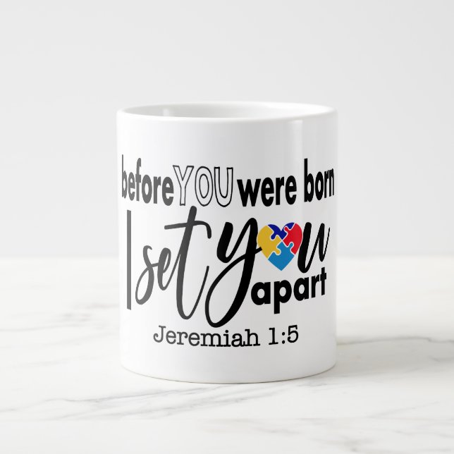 Autisme Cadeau Jumbo Mug (Devant)