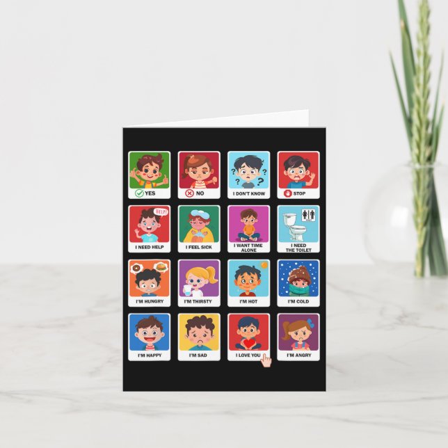 Autisme Cartes De Communication Enfants Émotions D (Devant)