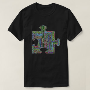 Autisme coloré Jigsaw Puzzle Art T-shirt