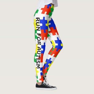 Autisme courir Leggings Puzzle Pants Guerrier Mama