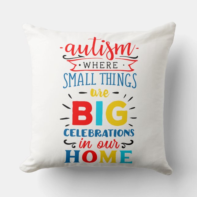 Autisme - Coussin décoratif 20" x 20" (Recto)
