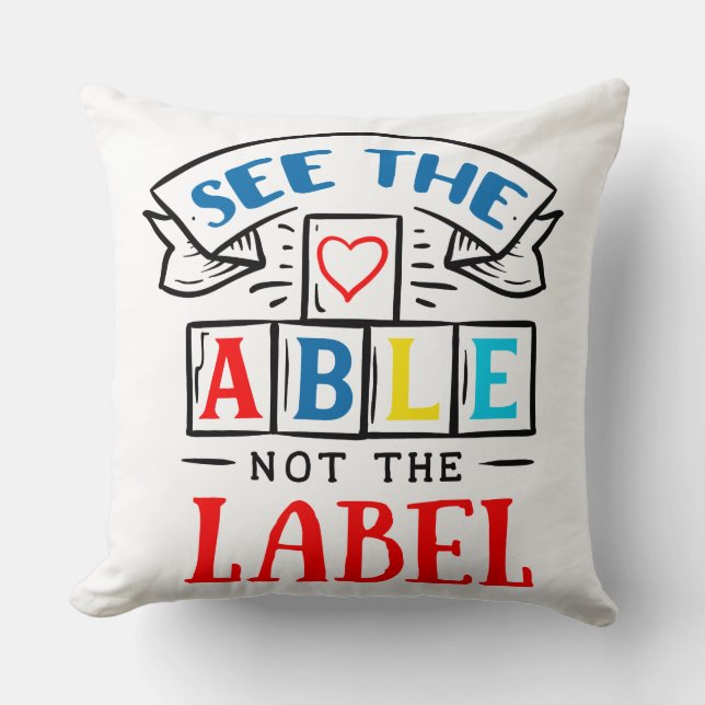 Autisme - Coussin décoratif 20" x 20" (Recto)