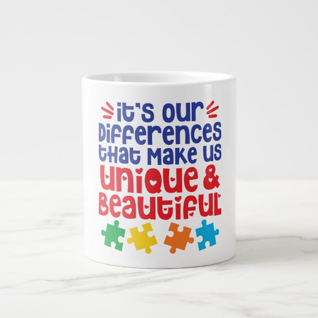 Autisme Jumbo Mug (Devant)