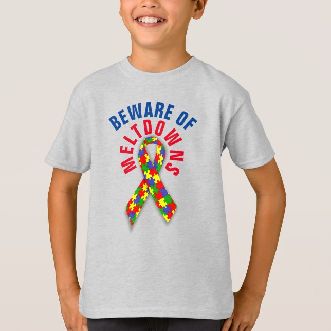 Autisme Méfiez-vous des fusions T-shirts basiques  (Devant)