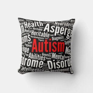 Autisme Mots Jeu Oreiller 16