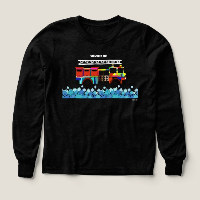 Autisme Pièces de puzzle Firetruck (Motif recto)