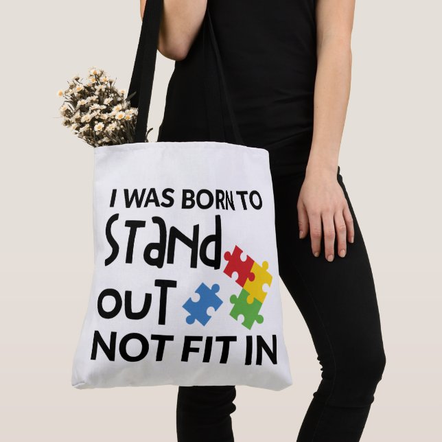Autisme Sac fourre - tout tout-sur-impression, gra (De près)