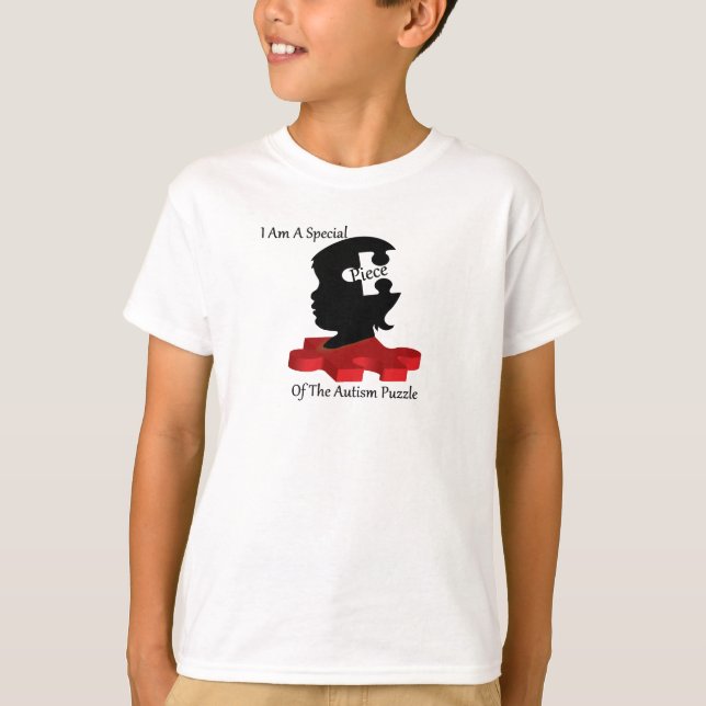 Autisme spécial Puzzle T-shirt de base pour enfant (Devant)