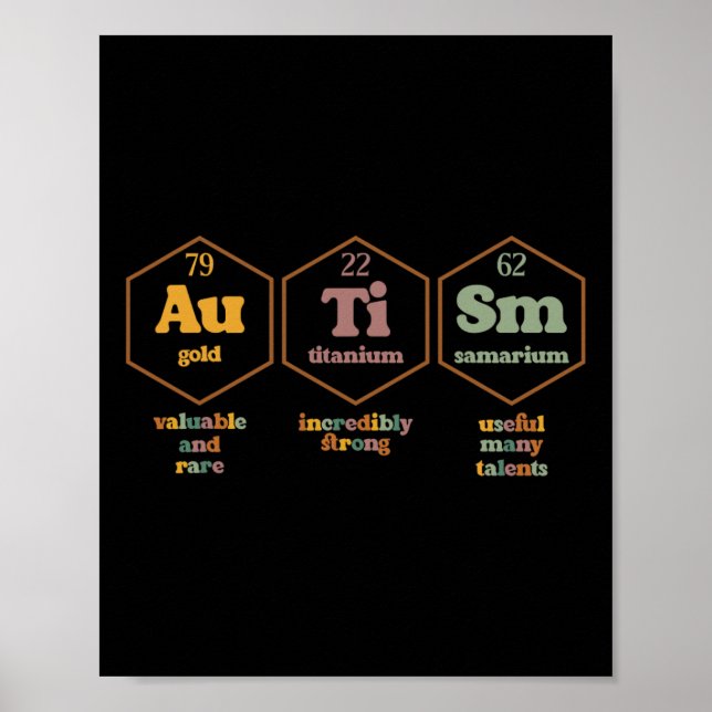 Autisme Tableau Périodique Drôle Sensibilisation s (Devant)
